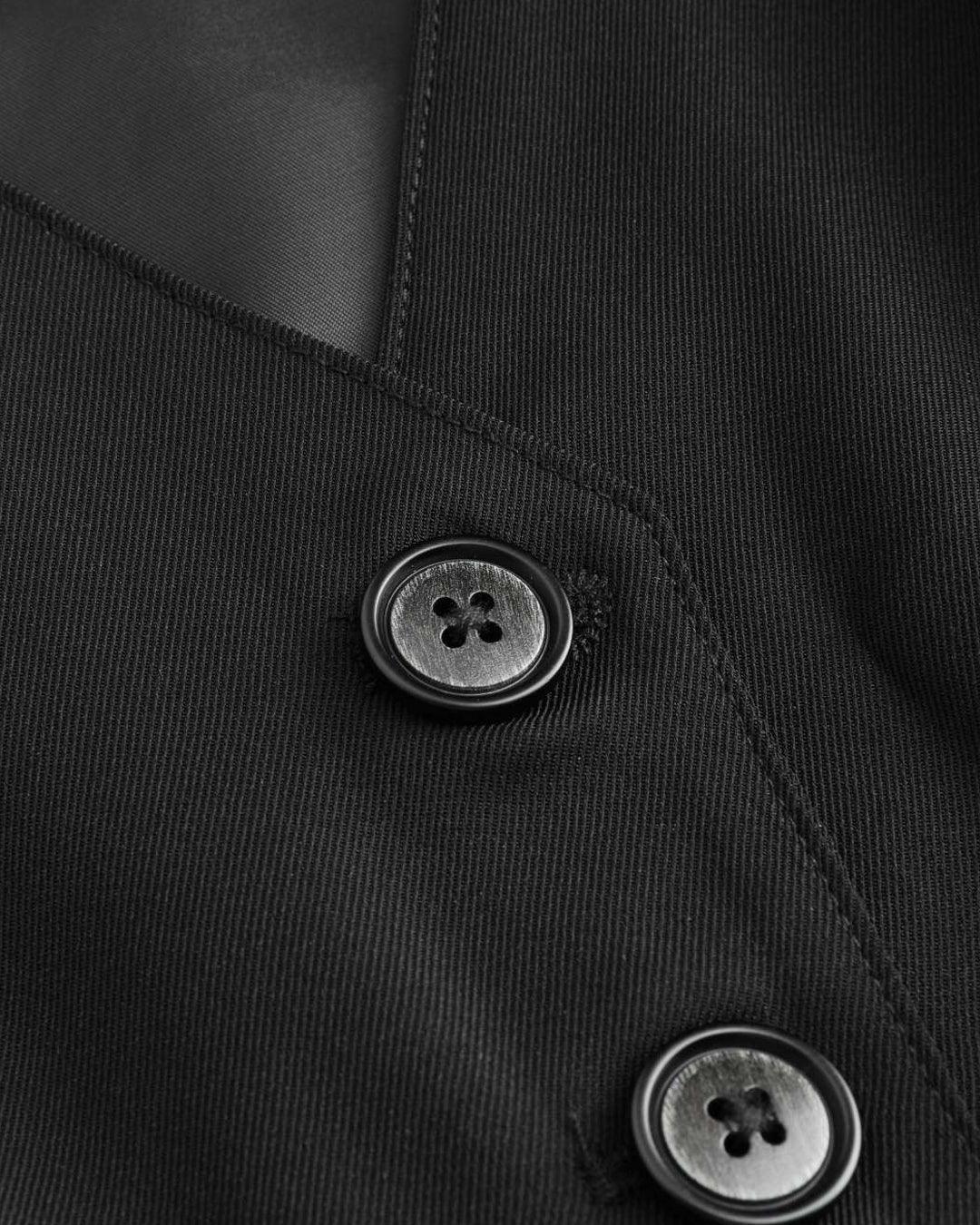 Matching Set of Vest Coat and Tailored Trousers In Black