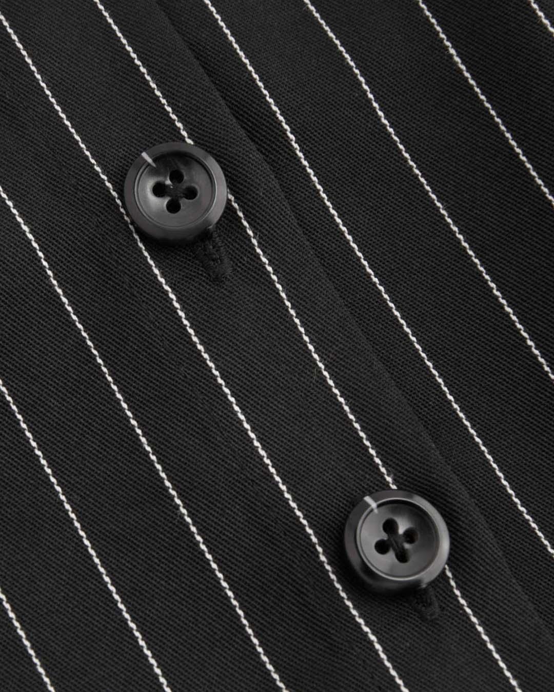 Collar Two Tone Striped Button Shirt
