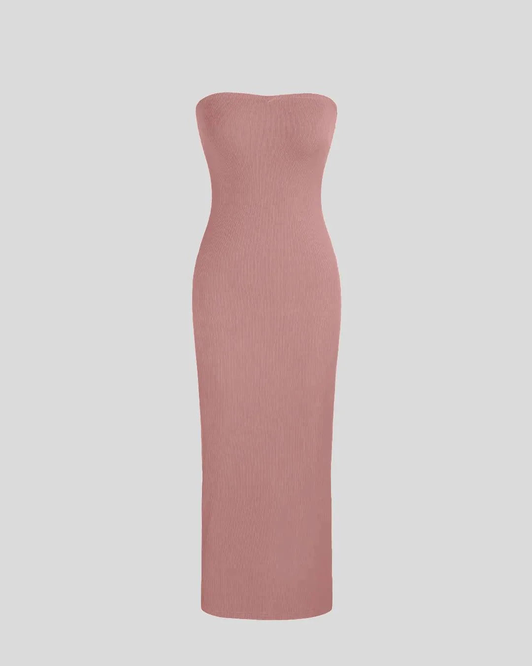 Two Piece Elegant Bodycon Dress With Shrug In Dusty Pink