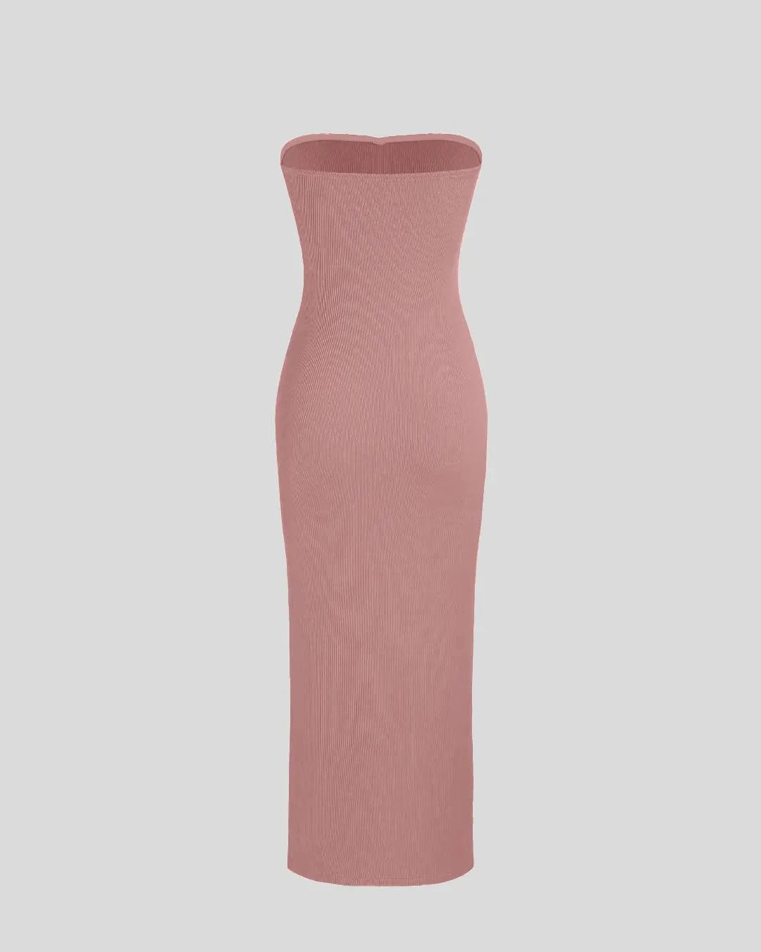 Two Piece Elegant Bodycon Dress With Shrug In Dusty Pink